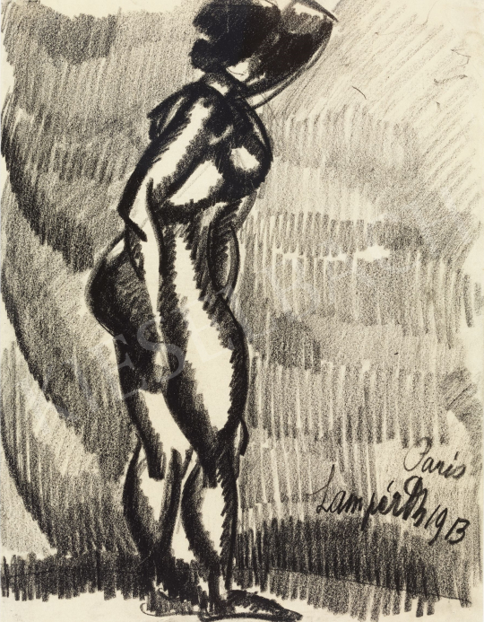  Nemes Lampérth, József - Nude Standing, 1913 painting