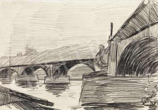  Nemes Lampérth, József - Margaret Bridge, 1910 painting