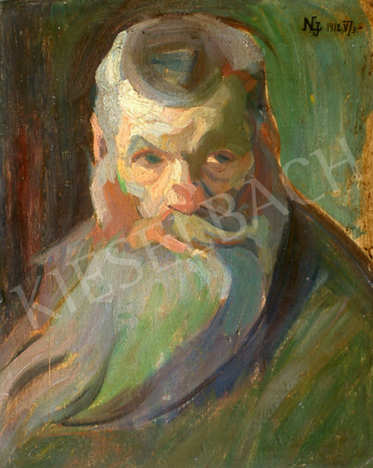  Nemes Lampérth József - Szakállas férfi, 1912 festménye