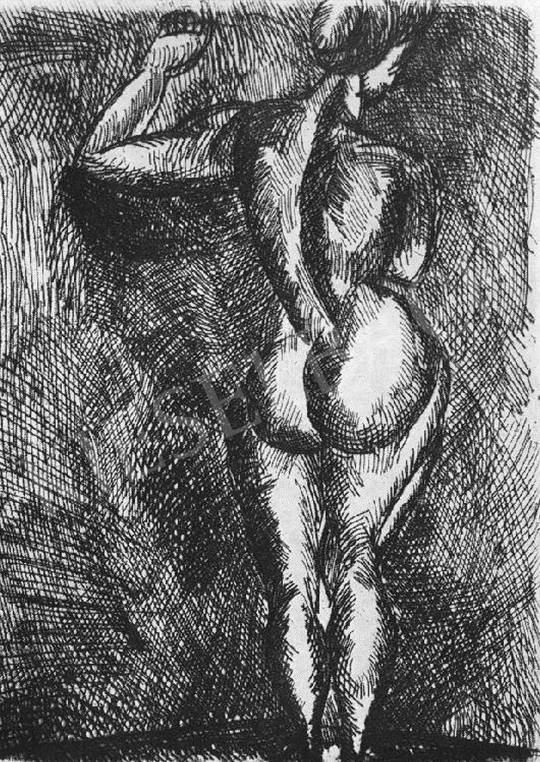  Nemes Lampérth, József - Female Nude Standing, 1920 painting