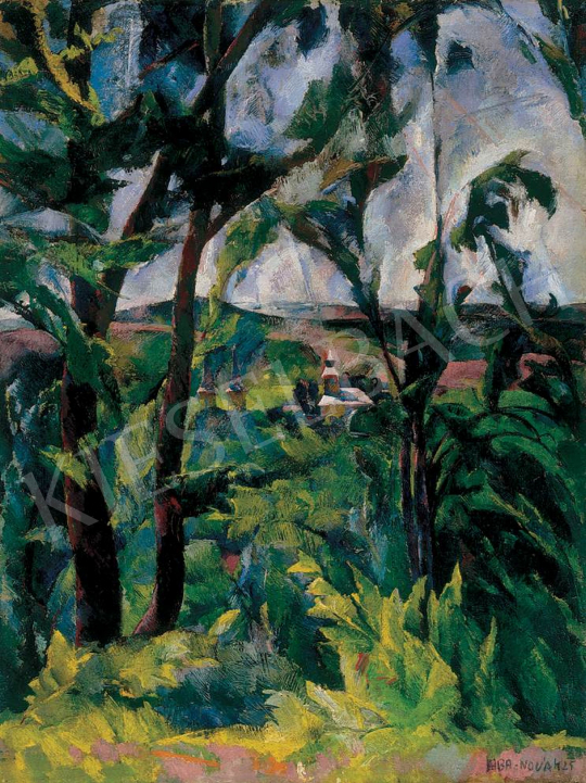 Aba-Novák, Vilmos - View of Felsőbánya, 1925 painting