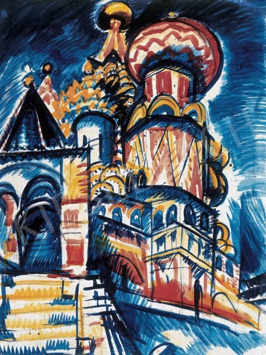 Uitz, Béla - Cathedral in Moscow painting