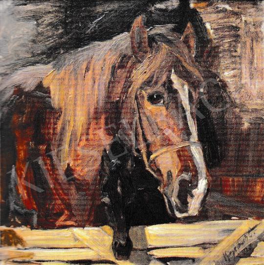  Kieselbach, Géza - In the Barn, 1925 painting