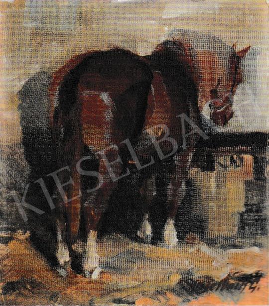  Kieselbach Géza - A pajtában, 1959 festménye