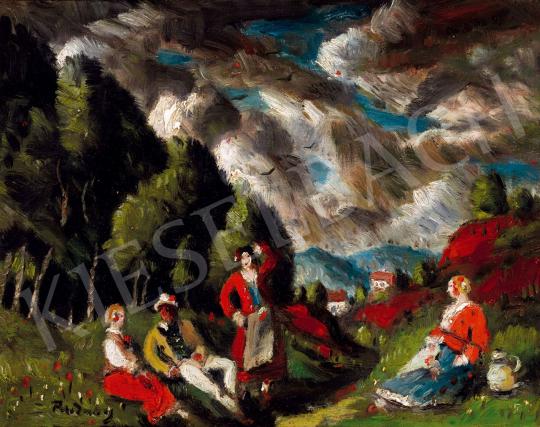  Rudnay, Gyula - In the Open-Air painting