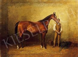 Unknown painter, end of the 19th century - The racehorse 