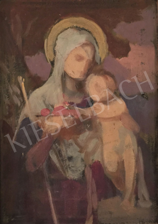  Stein János Gábor - Szűz Mária kisdeddel festménye