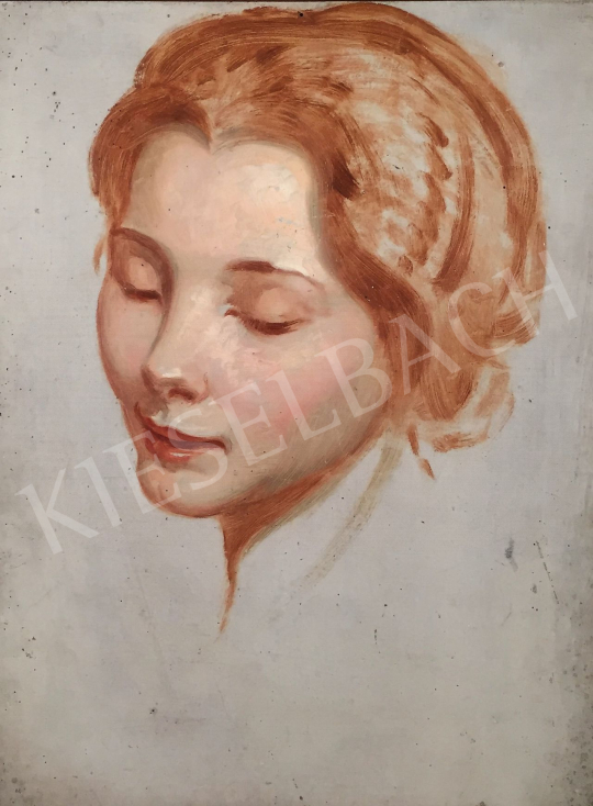  Stein János Gábor - Vörös hajú lány festménye