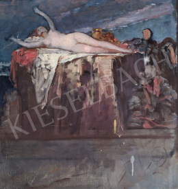 Stein, János Gábor - Lying Female Nude on the Stone Altar 