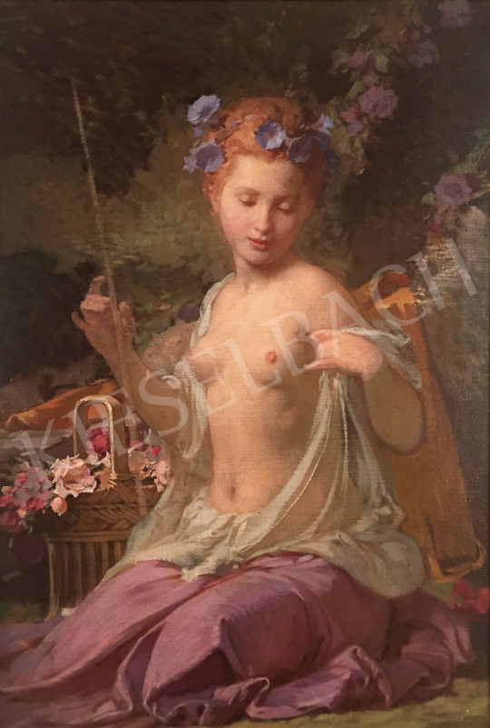  Stein, János Gábor - Female Nude with Flower Wreath painting