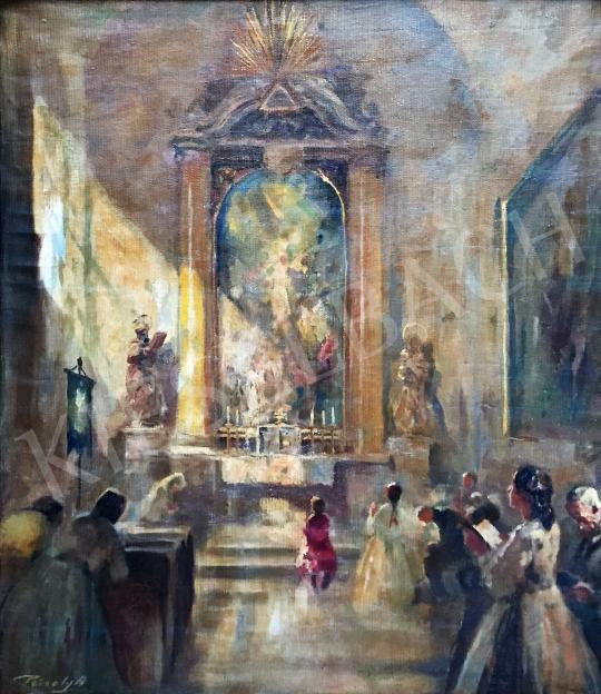 Péczely, Antal - In the Church painting