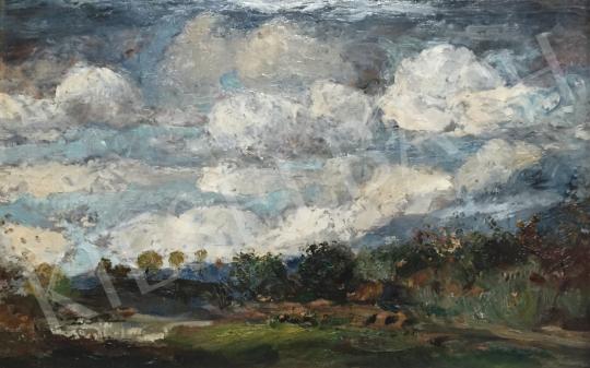  Magyar Mannheimer, Gusztáv - Cloudy Landscape painting