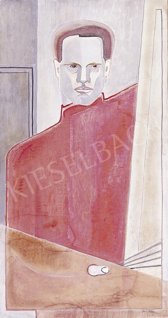 Dési Huber, István - Self-portrait in red shirt | 7th Auction auction / 209 Lot