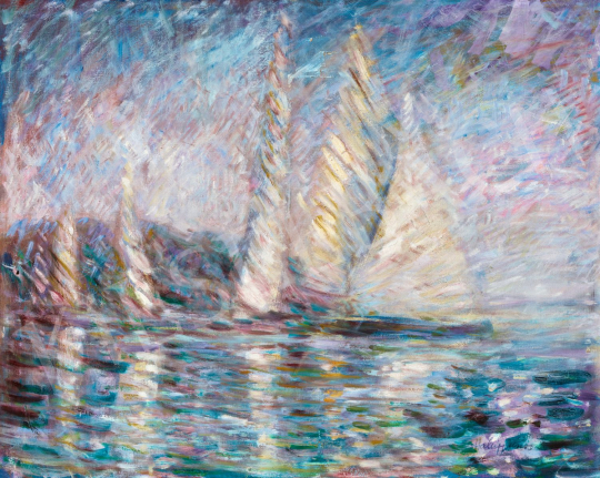 Halápy, János - Sailing Boat Race at Lake Balaton, c. 1940 | 56th Autumn Auction auction / 5 Lot