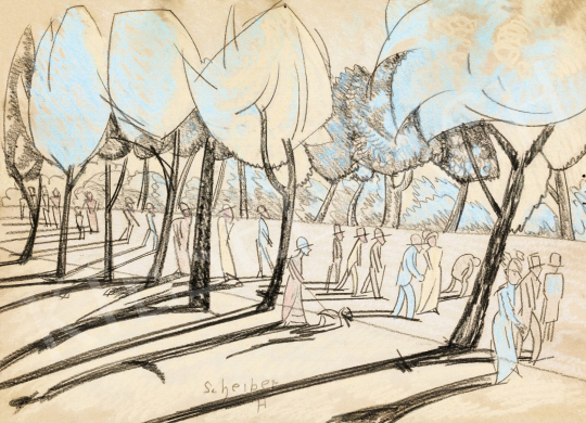  Scheiber, Hugó - In the Park, c. 1930 | 56th Autumn Auction auction / 7 Lot