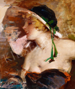  Vígh, Bertalan - Blonde Girl in a Hat, c. 1930 