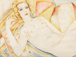  Kern, Andor - Art Deco Nude on the Sofa, 1933 