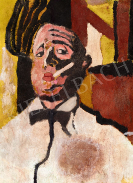  Scheiber, Hugó - Selfportrait in a Café, early 1920s 