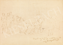  Munkácsy, Mihály - Study to Mozart’s Death, before 1886 