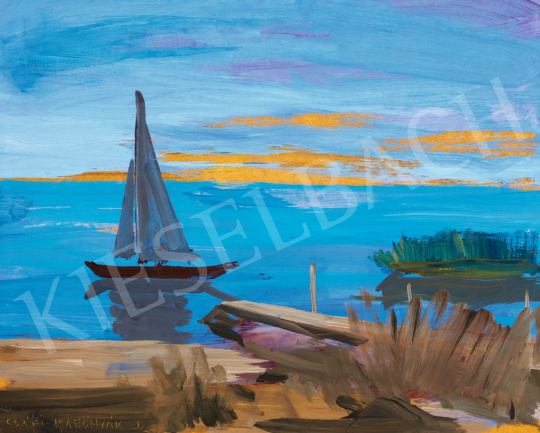 Csáki-Maronyák, József - Sailing Boat at Lake Balaton (Evening Lights) | 56th Autumn Auction auction / 43 Lot