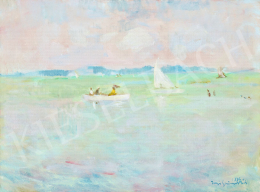  Iványi Grünwald, Béla - Lake Balaton with Sailing Boats, 1936 