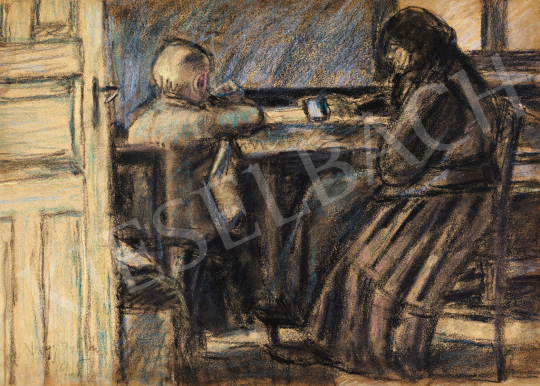 Nagy István - Asztalnál, 1915 | 56. Őszi Aukció aukció / 52 tétel