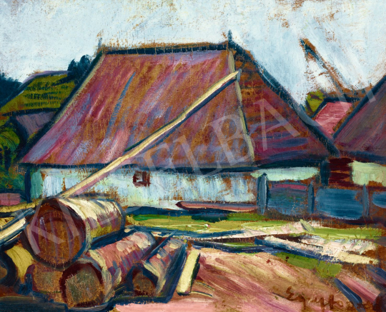 Egry József - Erdélyi házikó, 1910-es évek eleje | 56. Őszi Aukció aukció / 53 tétel
