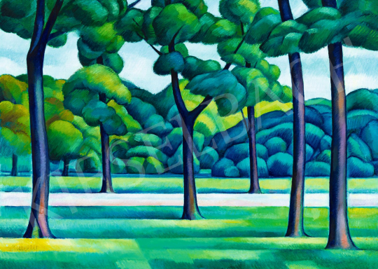  Kmetty, János - Trees in the Park (City Park), c. 1912 | 56th Autumn Auction auction / 55 Lot