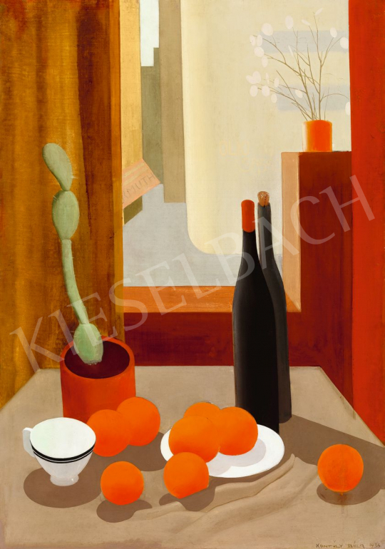  Kontuly, Béla - Still Life with Cactus and Oranges, 1933 | 56th Autumn Auction auction / 64 Lot