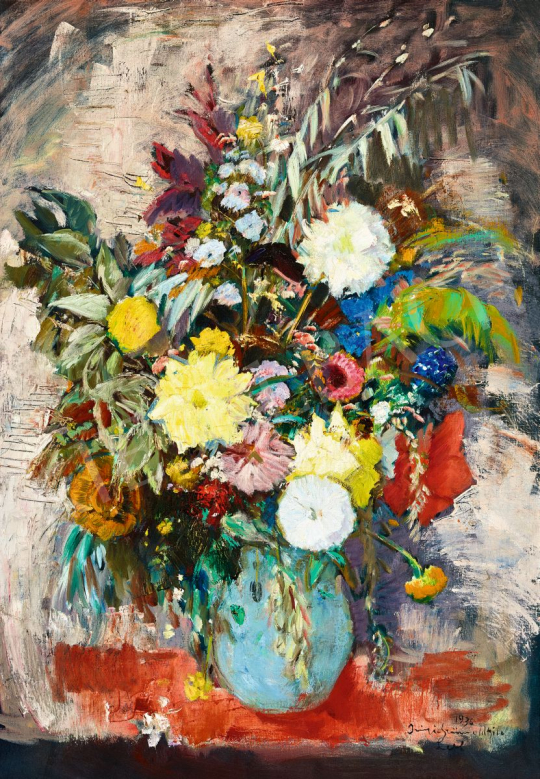  Iványi Grünwald, Béla - Summer Bouquet in a Blue Vase, 1936 | 56th Autumn Auction auction / 68 Lot