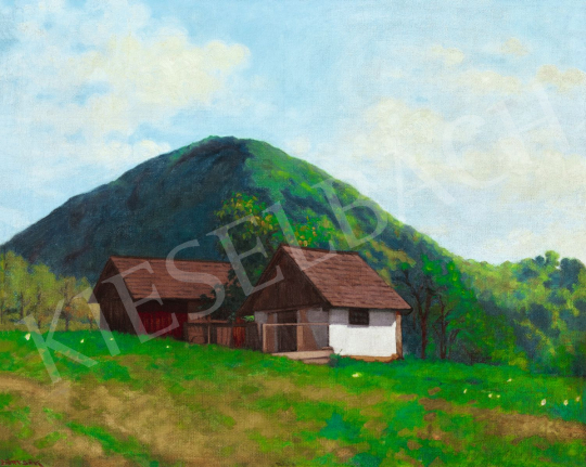  Börtsök, Samu - Nagybánya Landscape with Kereszthegy | 56th Autumn Auction auction / 86 Lot