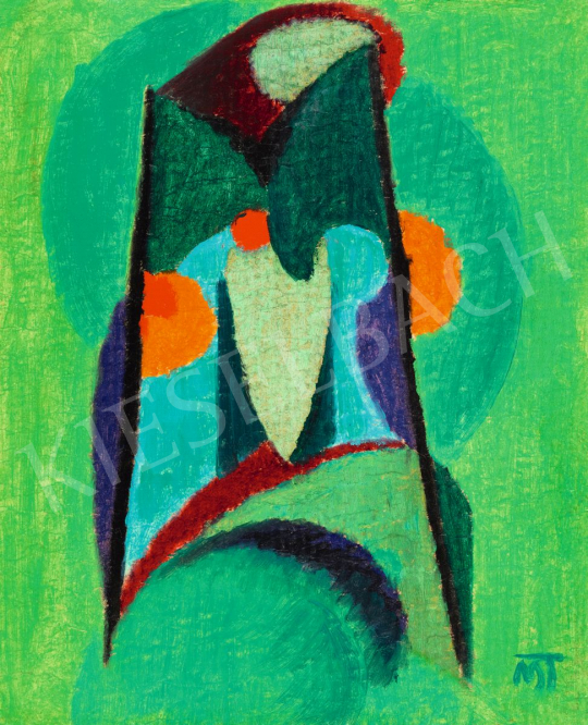  Mattis Teutsch János - Vörös-zöld kompozíció, 1922 körül | 56. Őszi Aukció aukció / 88 tétel