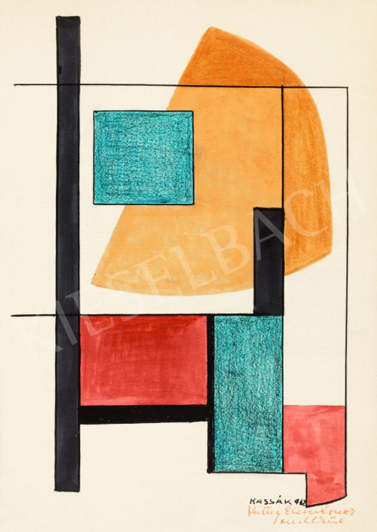  Kassák, Lajos - Constructive Composition, 1962 | 56th Autumn Auction auction / 89 Lot