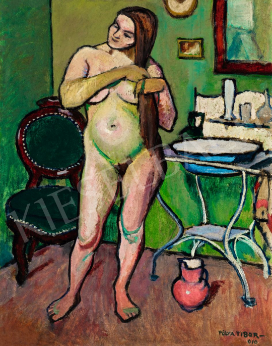  Pólya, Tibor - Nude Combing in the Studio, 1910 | 56th Autumn Auction auction / 92 Lot
