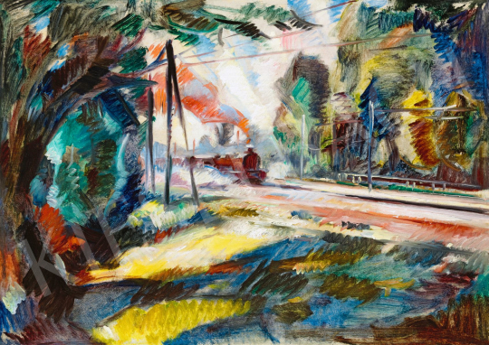  Unknown painter, first third of the 20th - Train | 56th Autumn Auction auction / 211 Lot