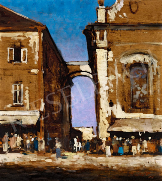 Gaál Ferenc - Itáliai városka, 1935 | 56. Őszi Aukció aukció / 104 tétel