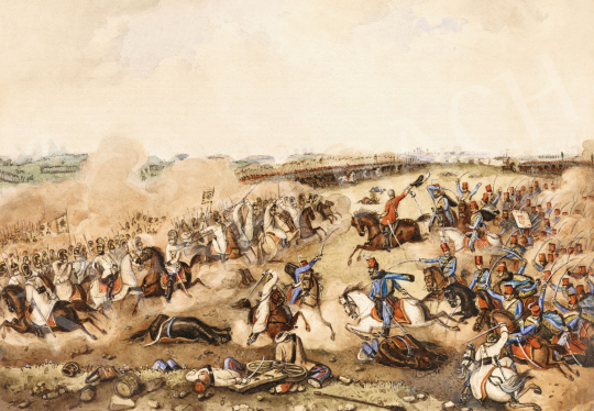 Than Mór - Görgey rohamot vezényel a második komáromi csatában, 1849-1850-es évek | 56. Őszi Aukció aukció / 108 tétel