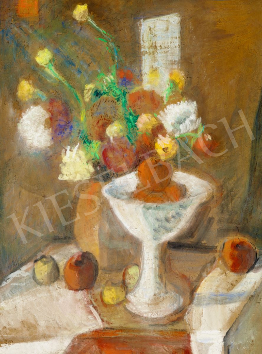  Perlrott Csaba, Vilmos - Studio Still-Life with Flowers | 56th Autumn Auction auction / 124 Lot