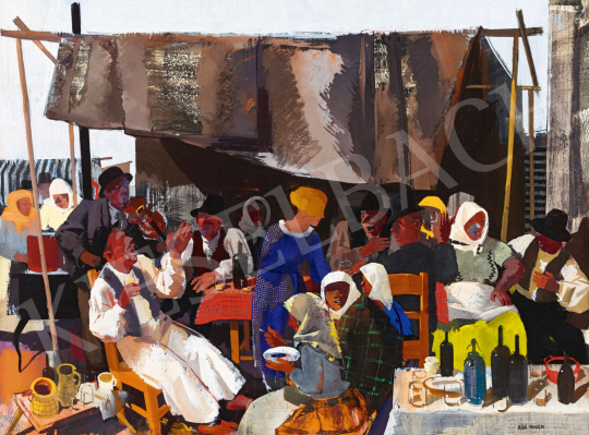 Aba-Novák, Vilmos - Fry-Up Stall in Szolnok, 1933 | 56th Autumn Auction auction / 125 Lot