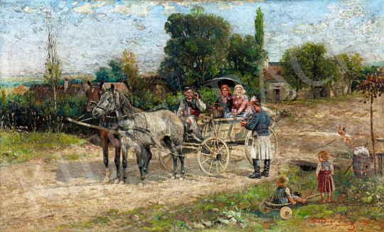 Kubányi, Lajos, - Encounter, 1899 | 56th Autumn Auction auction / 130 Lot