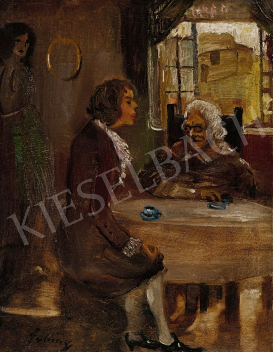  Gulácsy Lajos - Oliver megkéri Olivia kezét, 1910 körül | 56. Őszi Aukció aukció / 171 tétel
