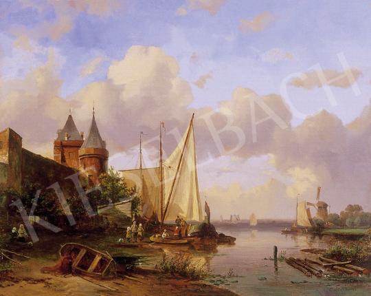  Behr, Carel Jacobus - Holland kikötőrészlet | 7. Aukció aukció / 235 tétel