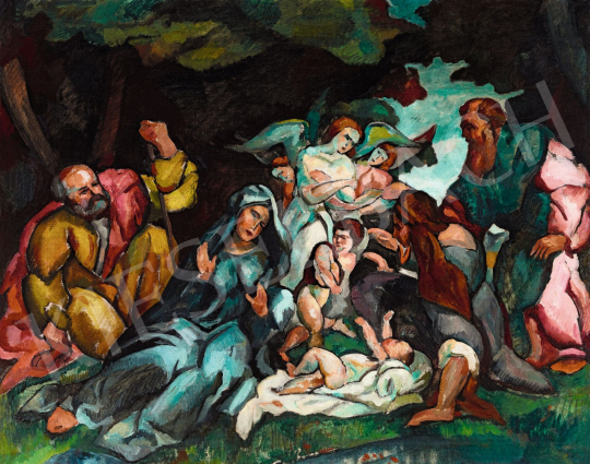  Perlrott Csaba, Vilmos - The Holy Family, 1910 | 56th Autumn Auction auction / 180 Lot