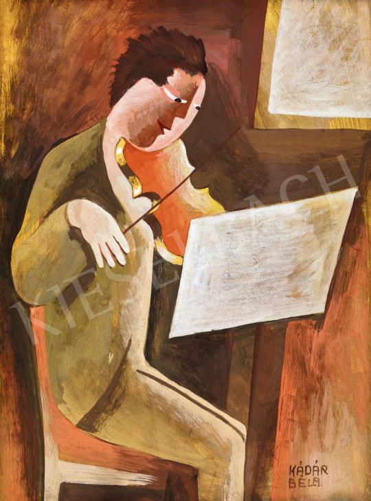  Kádár, Béla - Music (Violin Player) | 56th Autumn Auction auction / 200 Lot