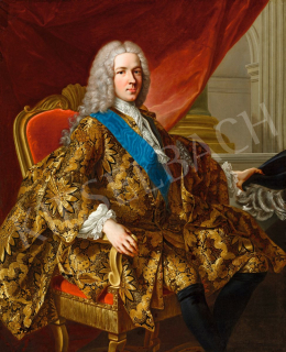  Louis-Michel van Loo-nak (1707-1771) tulajdonítva - Spanyol főnemes portréja, 18. század 