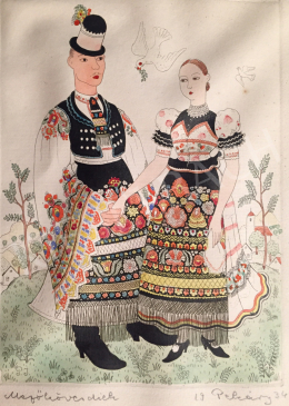 Pekáry, István - Figures in traditional costume, 1934 