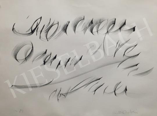  Nádler, István - Calligraphy, 1982 painting