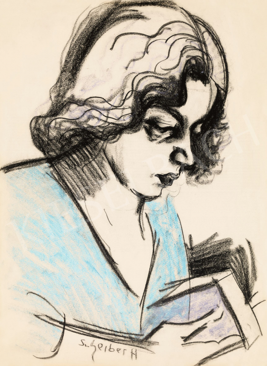  Scheiber, Hugó - Woman Reading | 57th Winter Auction auction / 33 Lot