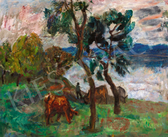 Berény, Róbert - Zebegény Landscape, 1940s | 57th Winter Auction auction / 43 Lot