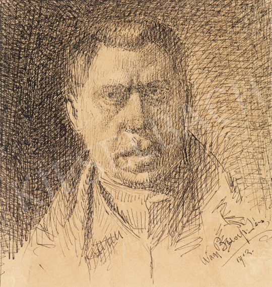 Nagy Balogh, János - Self-Portrait, 1912 | 57th Winter Auction auction / 55 Lot